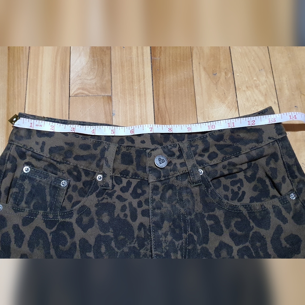 Aelfric Eden Brown Leopard Print Flare Jeans - Picture 6 of 8